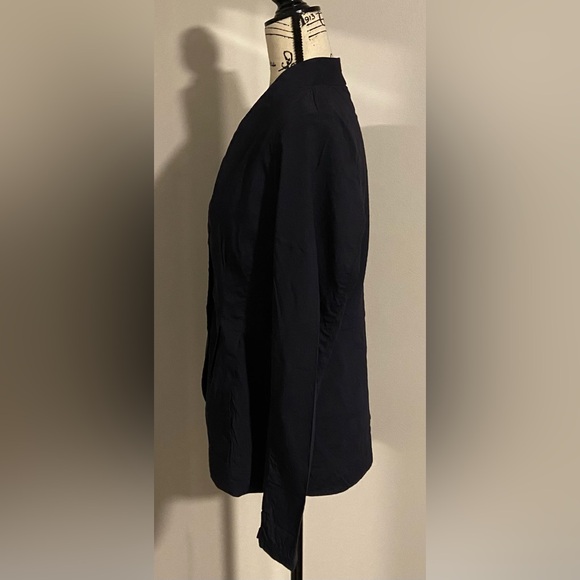 Eileen Fisher Linen Blend High Collar Peplum Jacket/Blazer - Picture 6 of 12